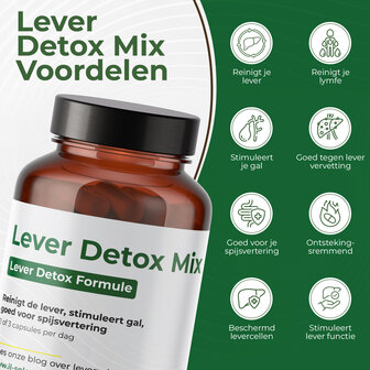 Lever detox mix capsules (6 kruiden)