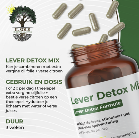 Lever detox mix capsules (6 kruiden)