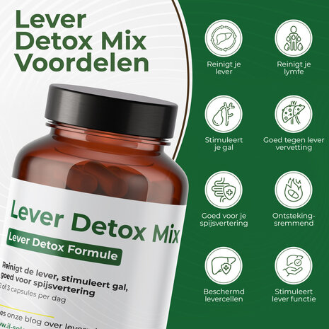 Lever detox mix capsules (6 kruiden)