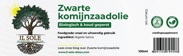 Zwarte komijnzaadolie (100ml) EGYPTISCHE