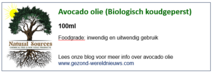Avocado olie biologisch 100ml