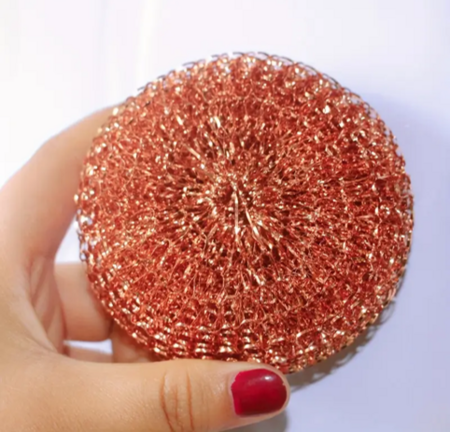 Koperen schuurspons (2stuks)